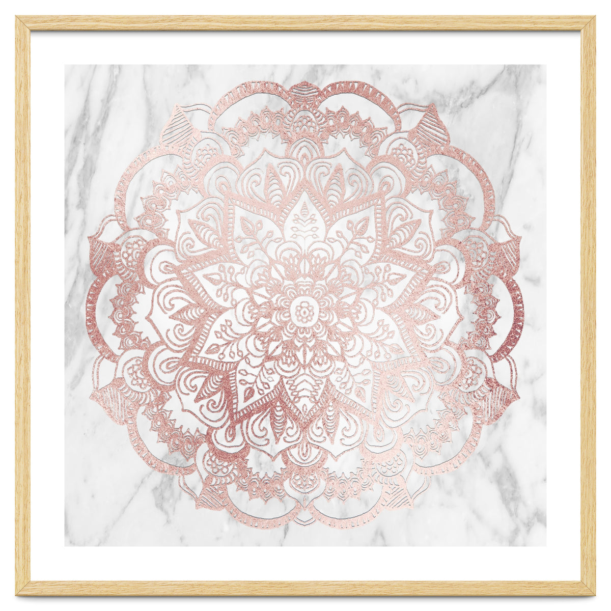 Rose Gold Mandala Star