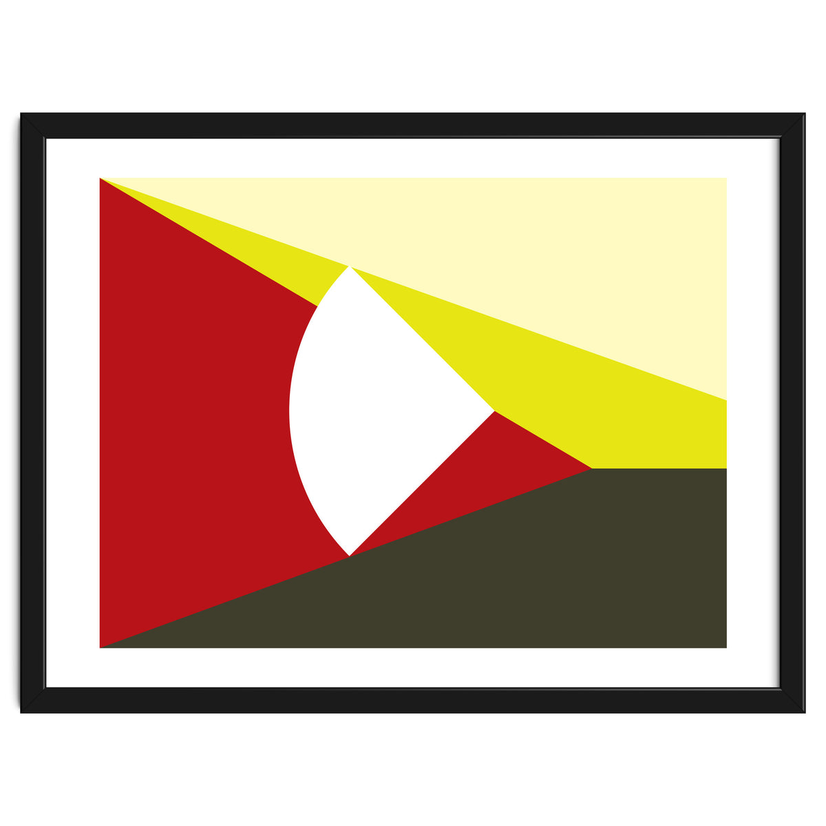 Geometric Shapes No. 13 - red, brown & yellow