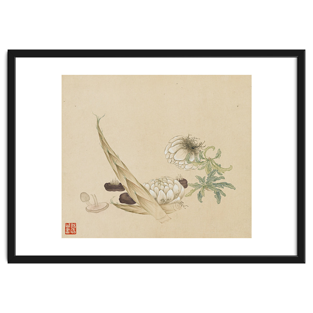 Wang Chengyu ~flowers, Vegetables, Lilies, Bamboo Shoots, Leaves, Mushrooms, Vegetables