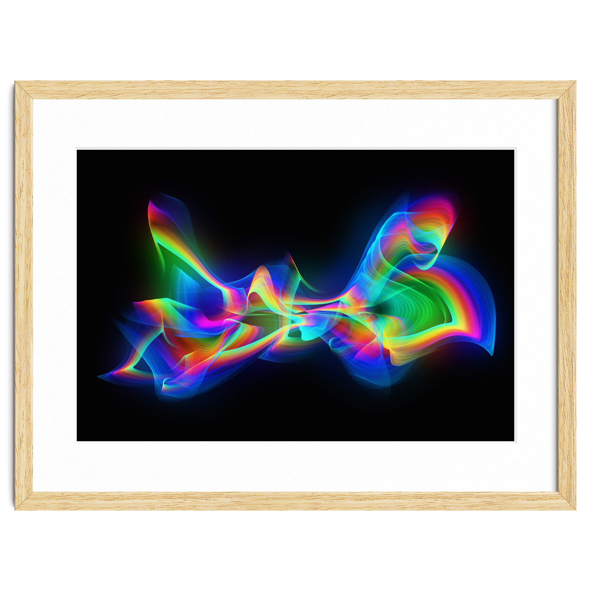 Abstract Colorful Flame Waves
