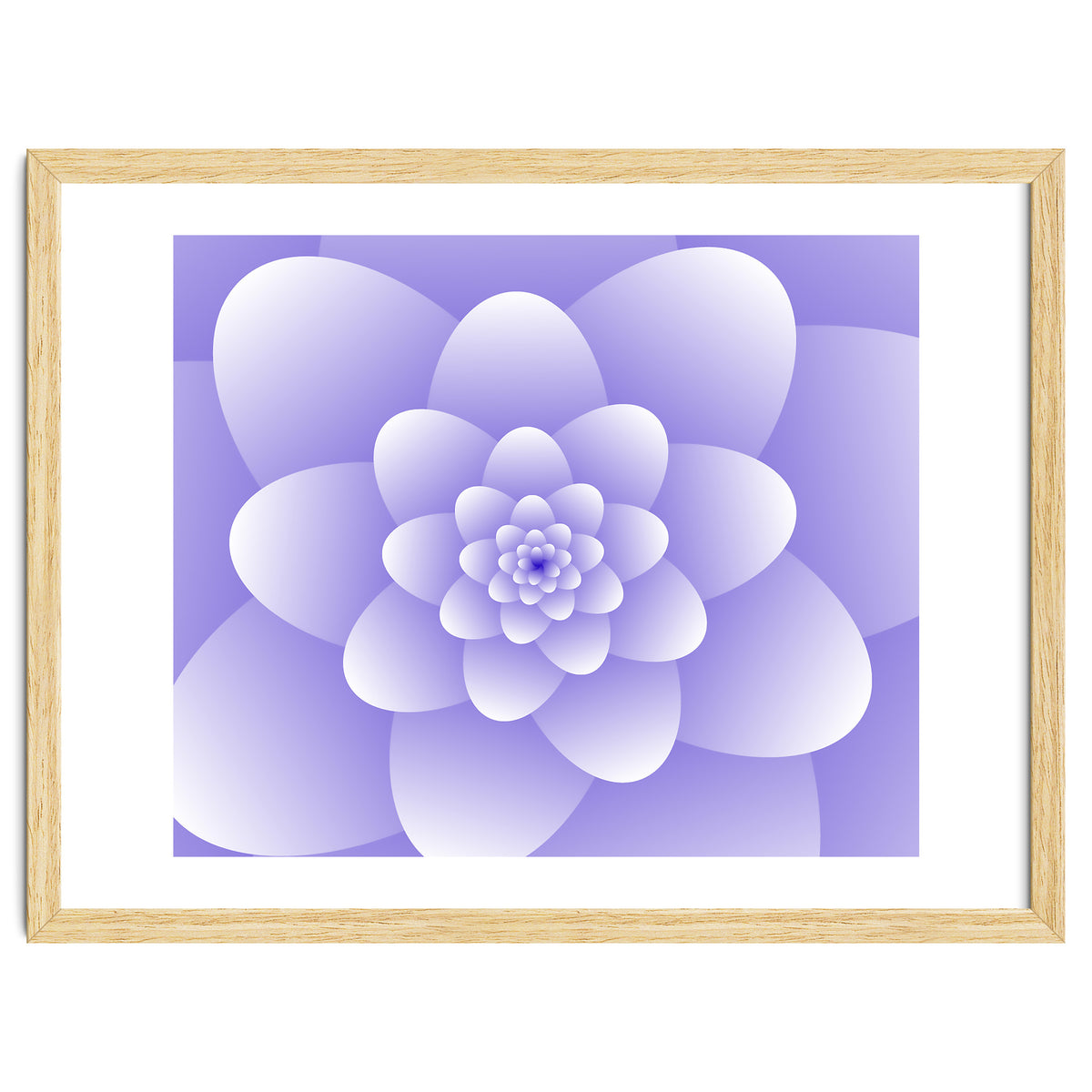 3d Abstract Purple Floral Spiral