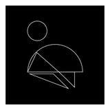 Mountain climber | minimal geometric (Print Only) thumbnail