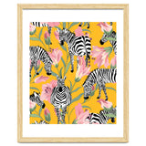 Striped For Life | Zebra Mango Forest | Modern Bohemian Wildlife Jungle | Botanical Nature thumbnail