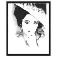'Liz' - Elizabeth Taylor Charcoal Portrait