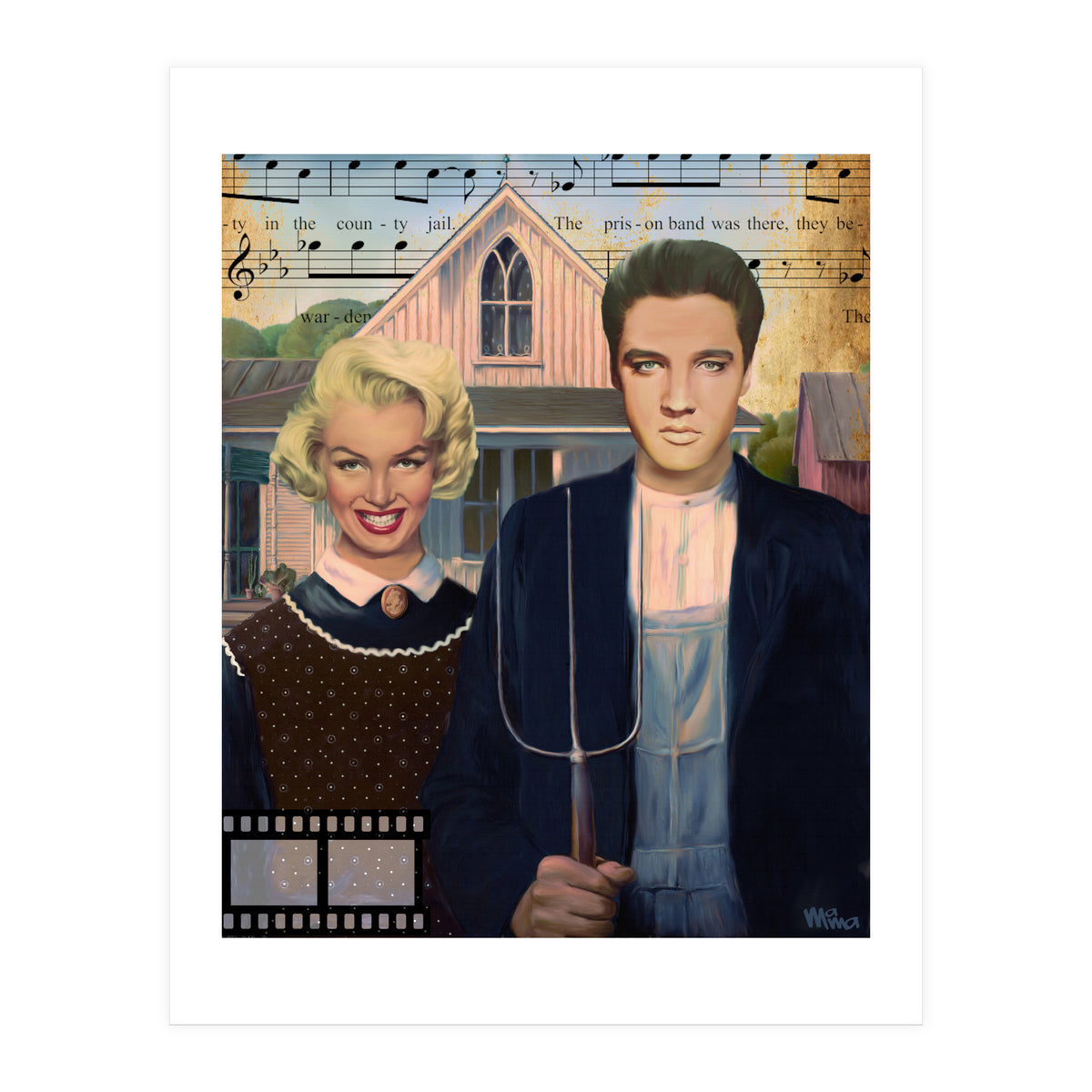 Tribute to Marilyn and Elvis (Print Only)
