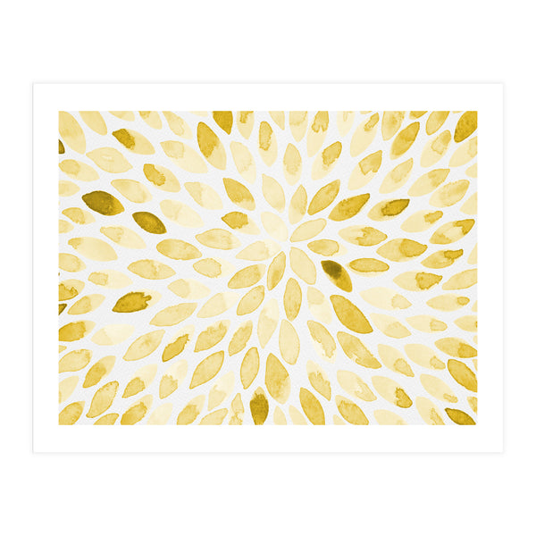 Watercolor Burst Yellow (Print Only)