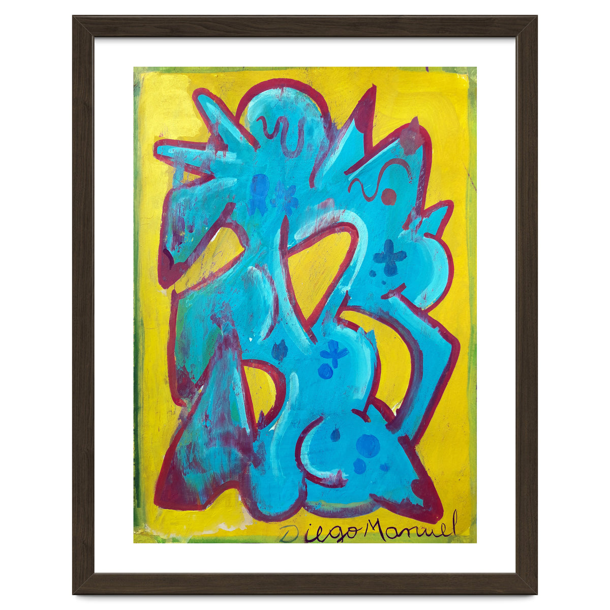 Forma Celeste Sobre Amarillo 4