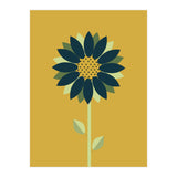 Scandinavian Folk Minimalist Flower Yellow Mustard (Print Only) thumbnail