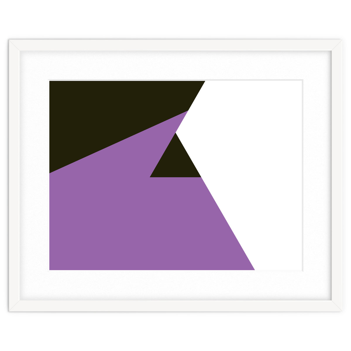 Geometric Shapes No. 80 - purple, black & white