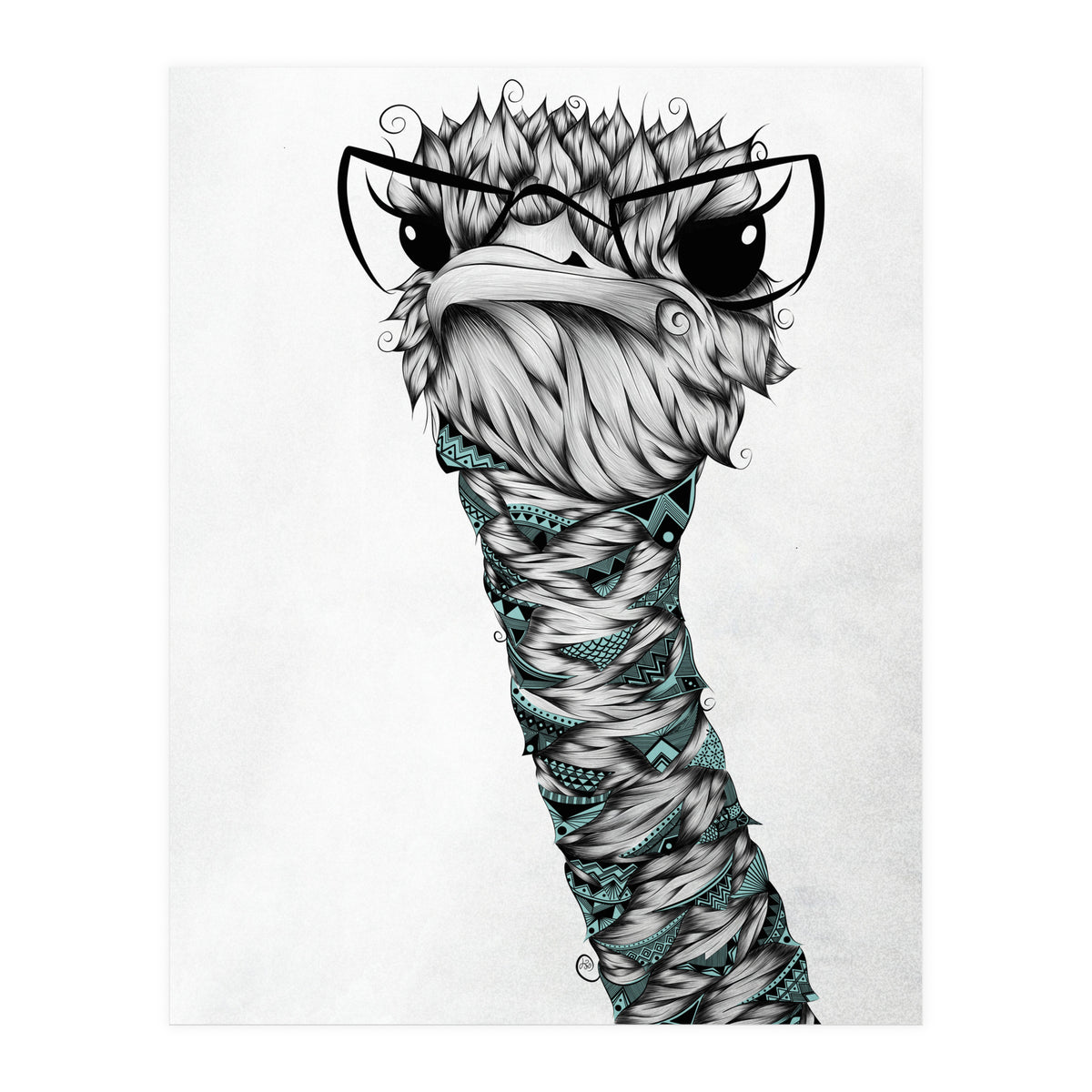 Poetic Ostrich (Print Only)