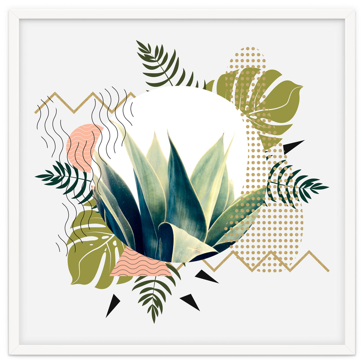 Abstract geometrical and botanical shapes