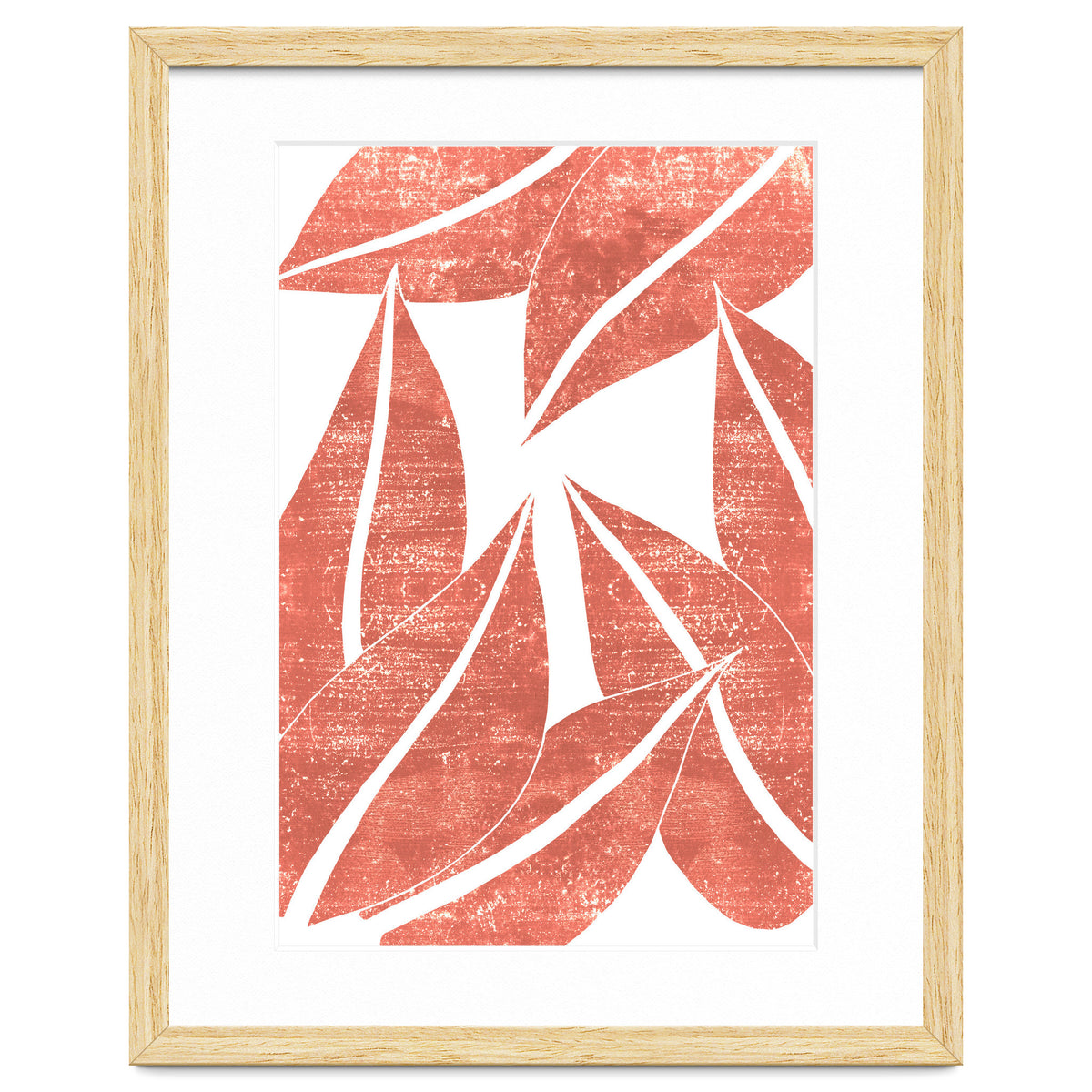 Abstract Terracotta Leaves 1 - Burnt Orange