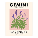 Gemini Birth Flower Lavender (Print Only) thumbnail
