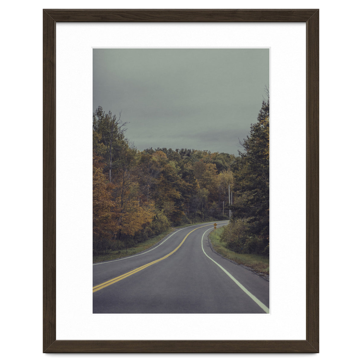 Fall Road in Upstate New York
