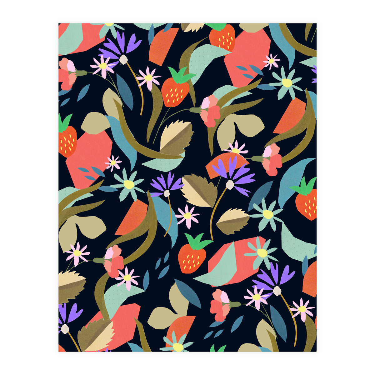 strawberry flower (Print Only)