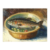 Trout in a Bowl Oil Painting (Print Only) thumbnail