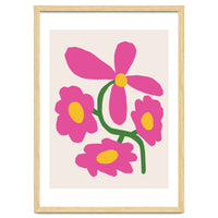 Pink Retro Cut Out Flower