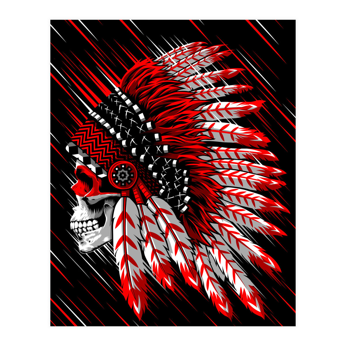 Skull indian chief (Print Only)