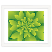 Abstract Green Floral Design 3D ART