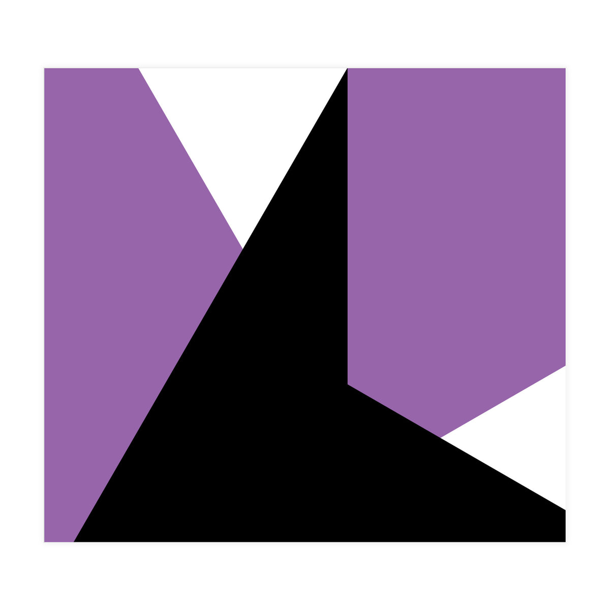 Geometric Shapes No. 64 - purple & black (Print Only)