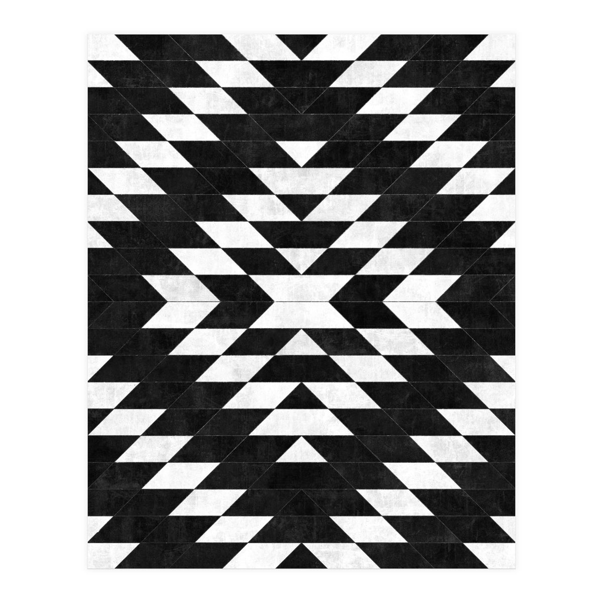 Urban Tribal Pattern No.14 - Aztec - Black Concrete (Print Only)