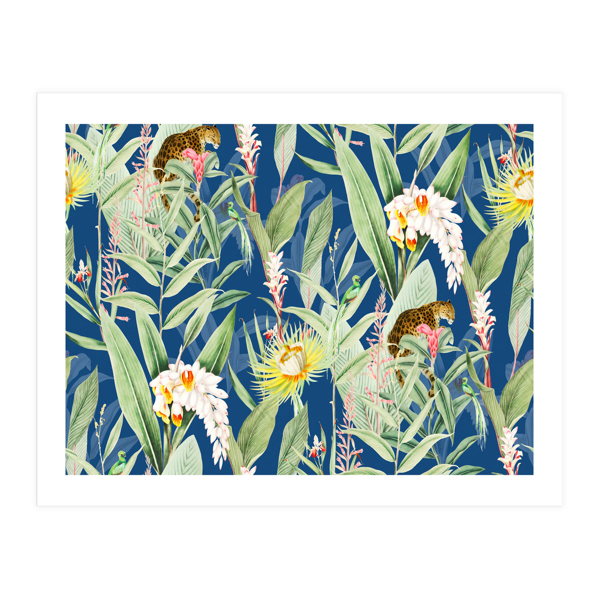 Leopard & Flowers (Print Only)