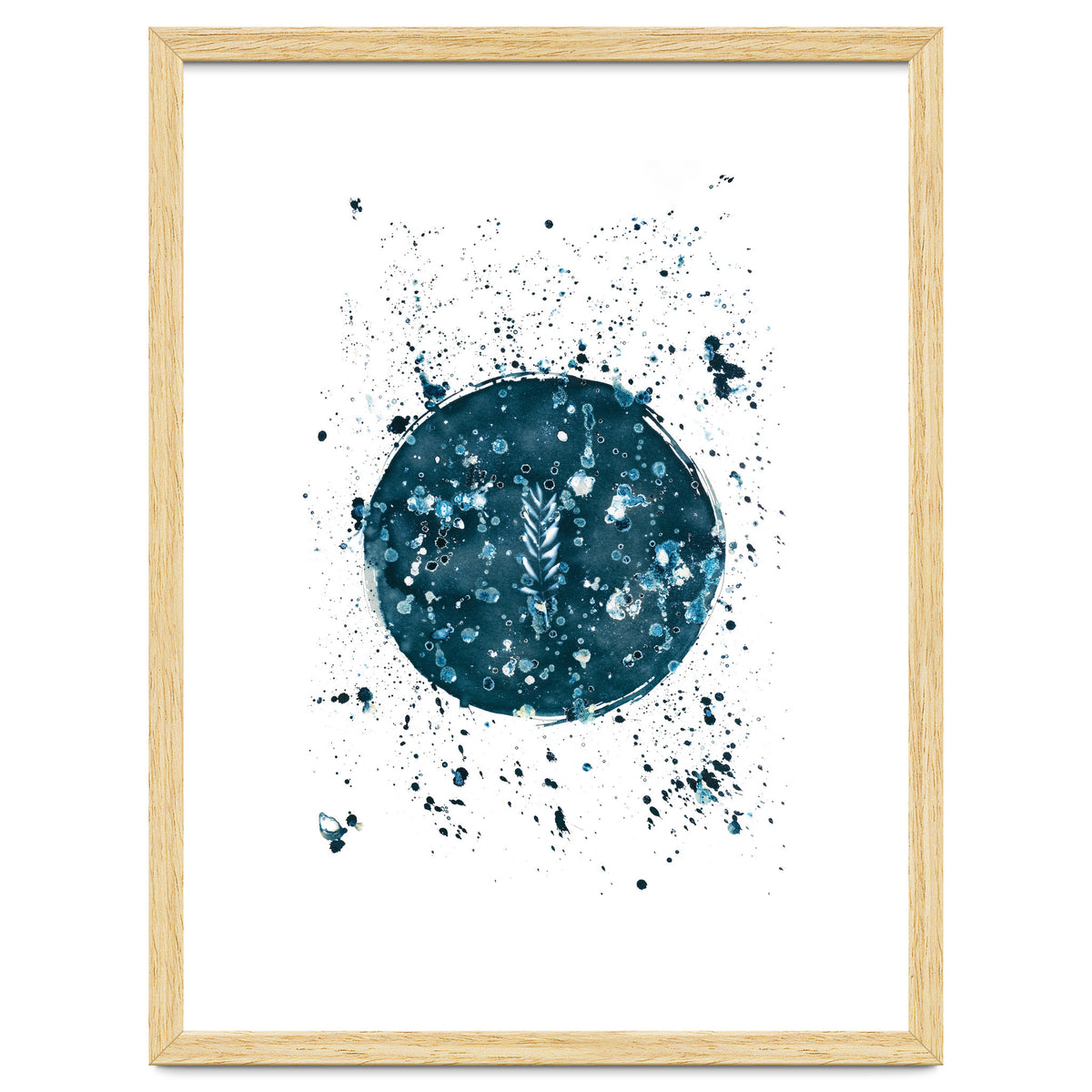 Indigo Blue Botanical Leaves No. 8