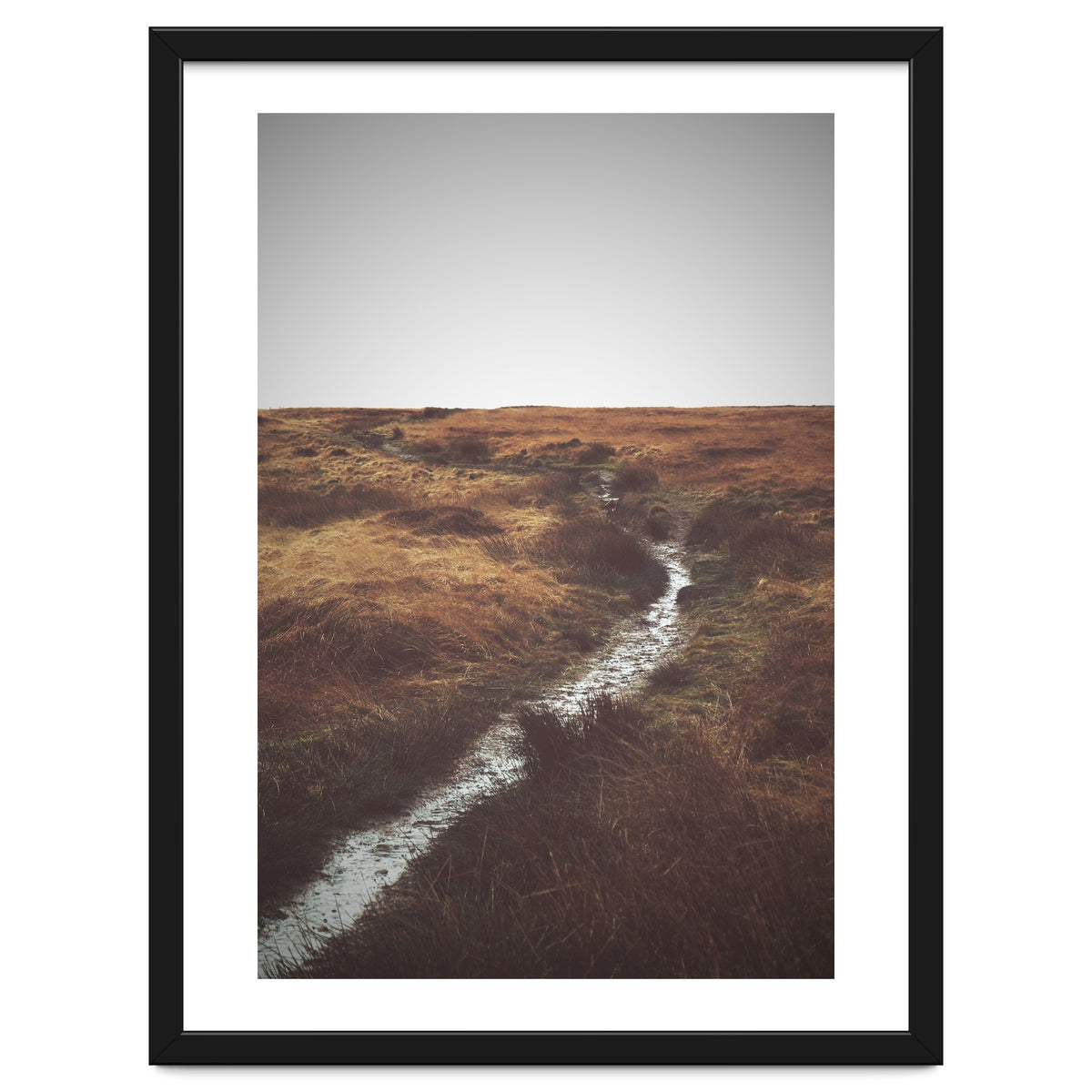 Bleak winter landscape of Saddleworth Moor