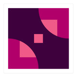 Geometric Shapes No. 1 - purple & pink squares (Print Only) thumbnail