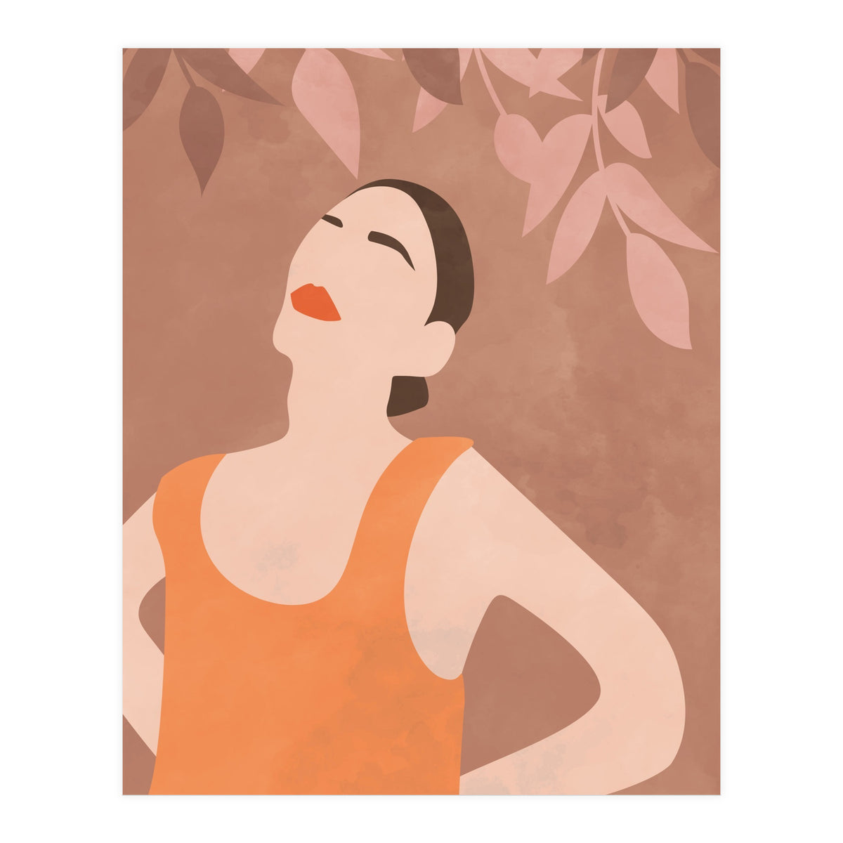 Mid Century Modern Boho Woman (Print Only)