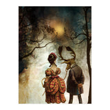 VINTAGE COUPLE IN AUTUMNAL ABSTRACT FOREST  II (Print Only) thumbnail