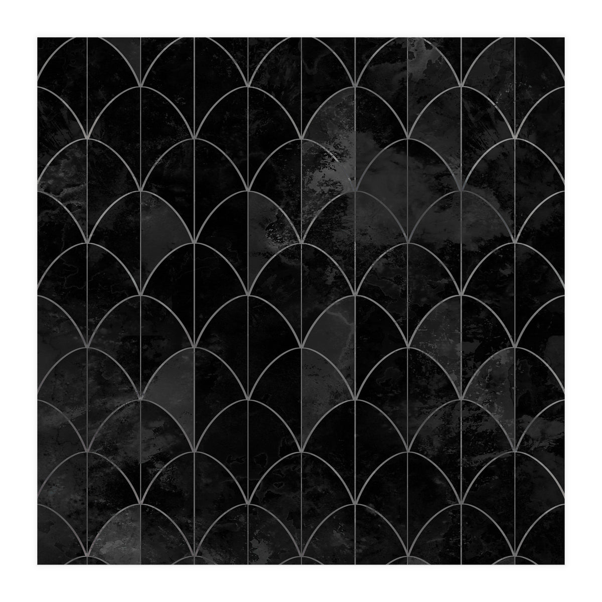 Mermaid scales. Black and white (Print Only)