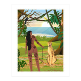 Boho Girl with Cheetah (Print Only) thumbnail