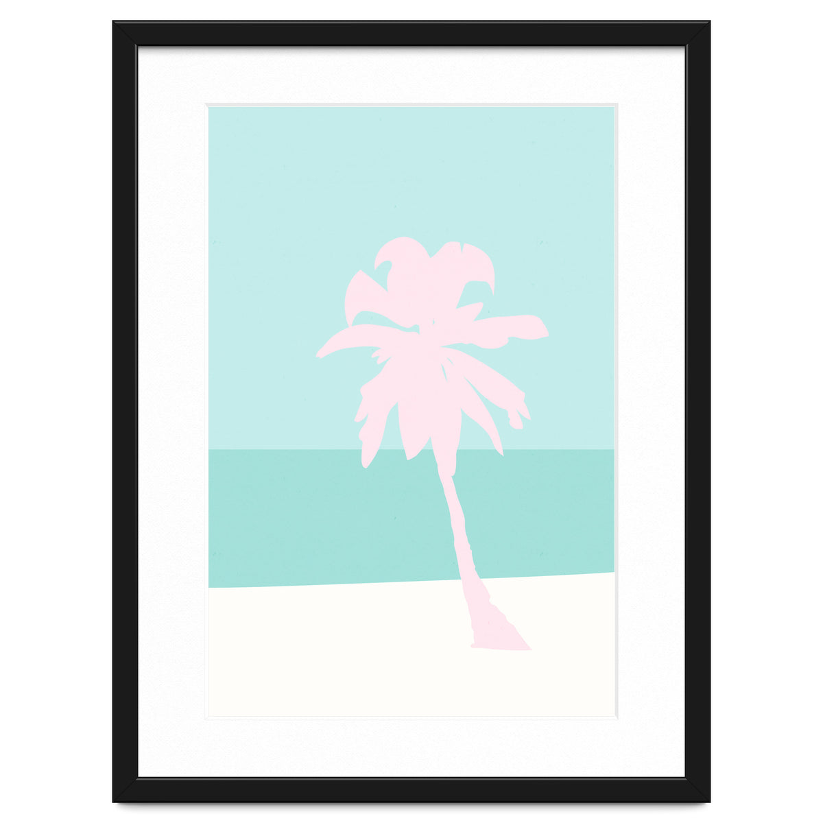 Minimal Palm Tree - Turquoise Coast
