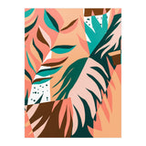 Watching The Leaves Turn, Tropical Autumn Colorful Eclectic Abstract Palm Nature Boho Graphic Design (Print Only) thumbnail