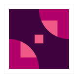 Geometric Shapes No. 1 - purple & pink squares (Print Only) thumbnail