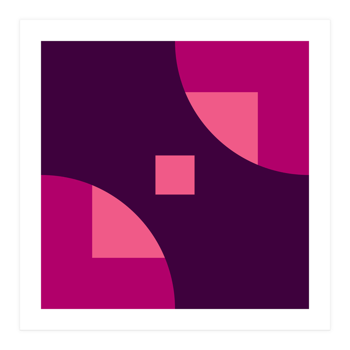 Geometric Shapes No. 1 - purple & pink squares (Print Only)