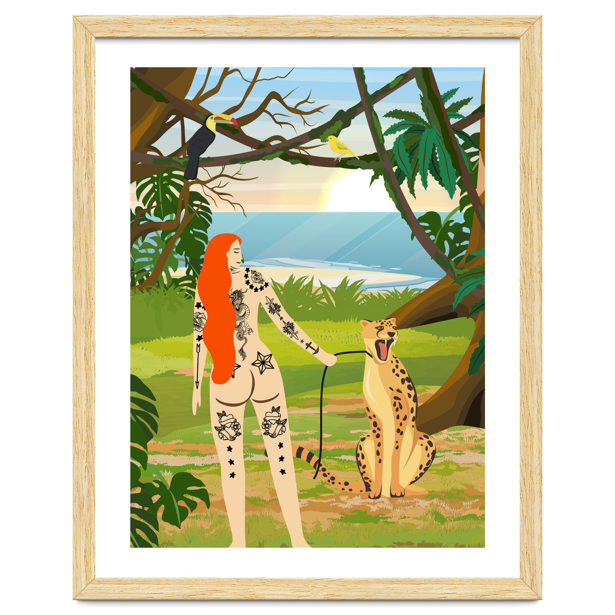 Tattooed Girl with Cheetah