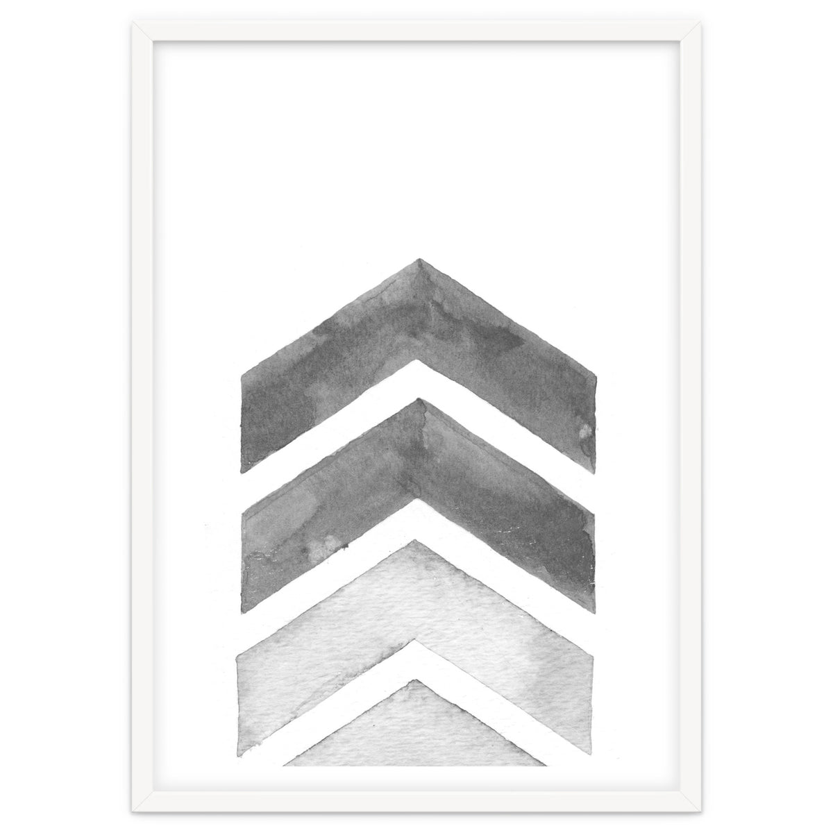 Grey Watercolor Chevron