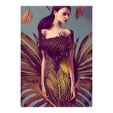 Lady dressed in Monstera Deliciosa Leaves (Print Only) thumbnail