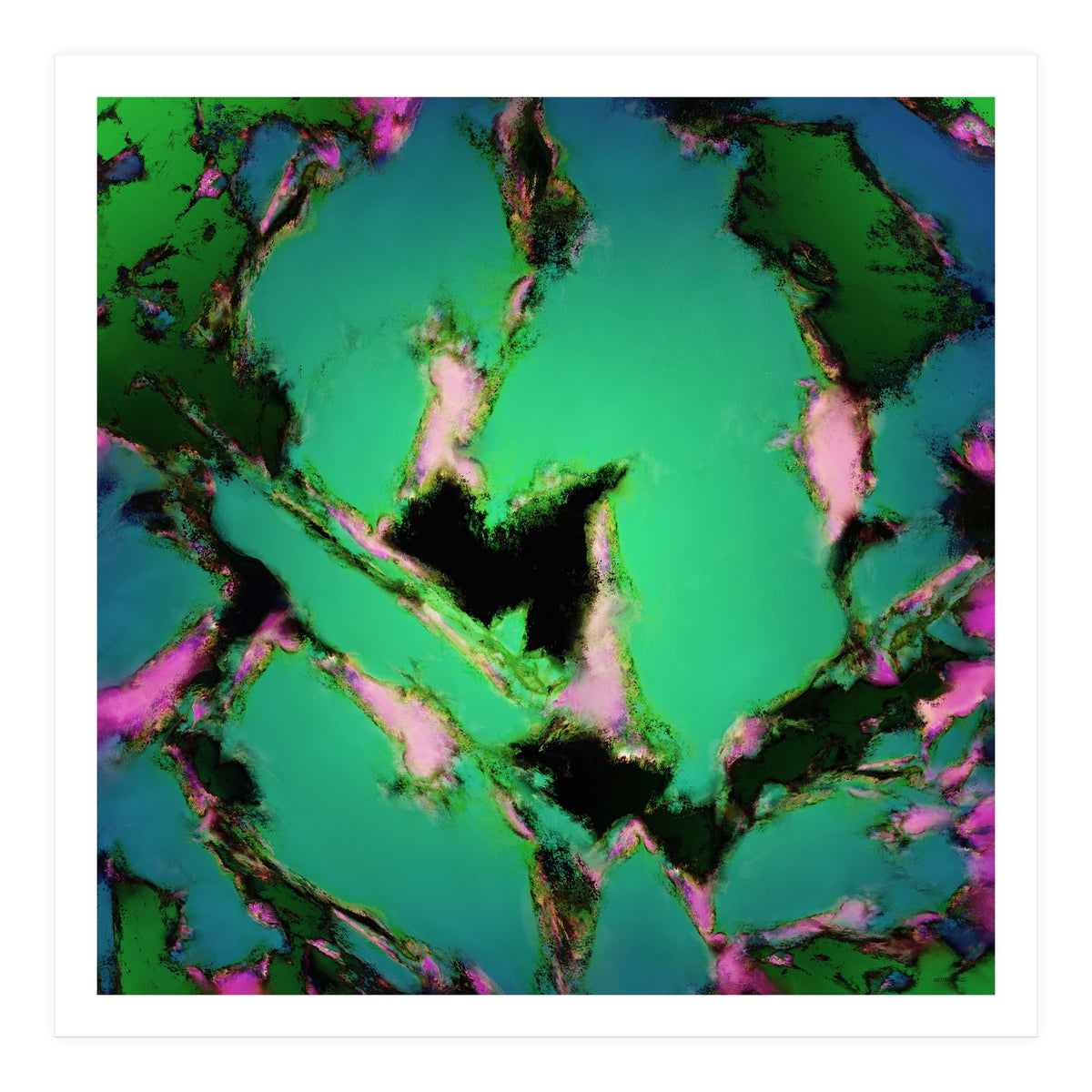 A Working Turquoise Engine (Print Only)