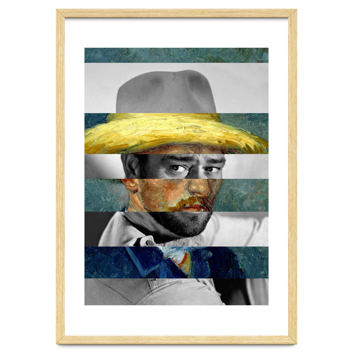Van Gogh's Self Portrait With Straw Hat & John Wayne