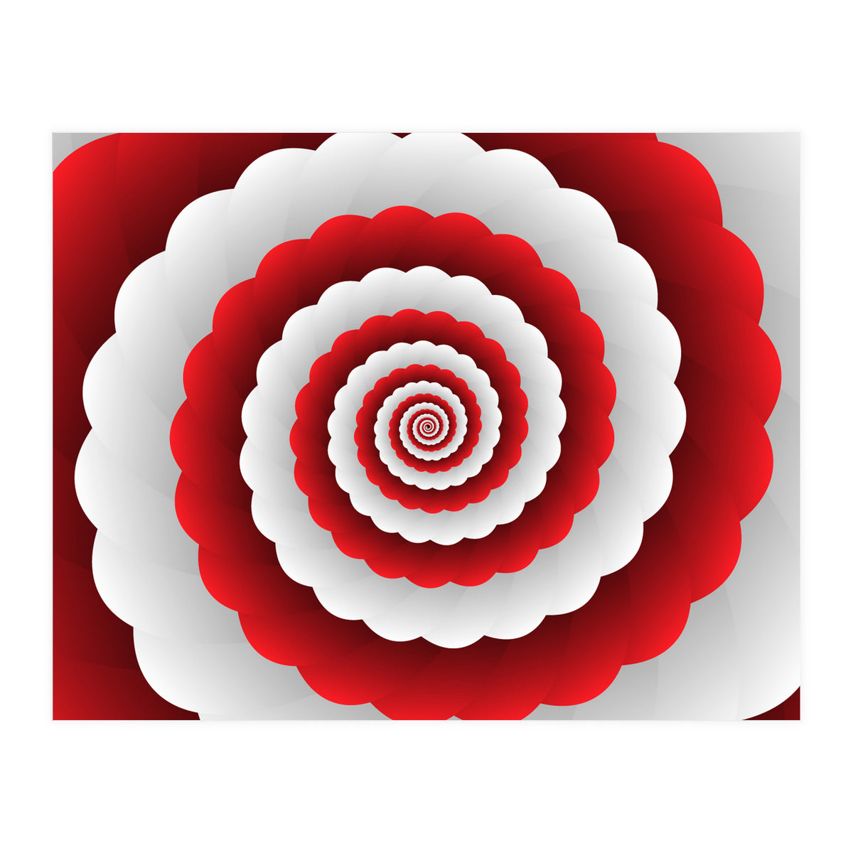 Red Modern Floral Interior Design (Print Only)