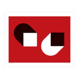 Geometric Shapes No. 38 - red, white & black (Print Only) thumbnail