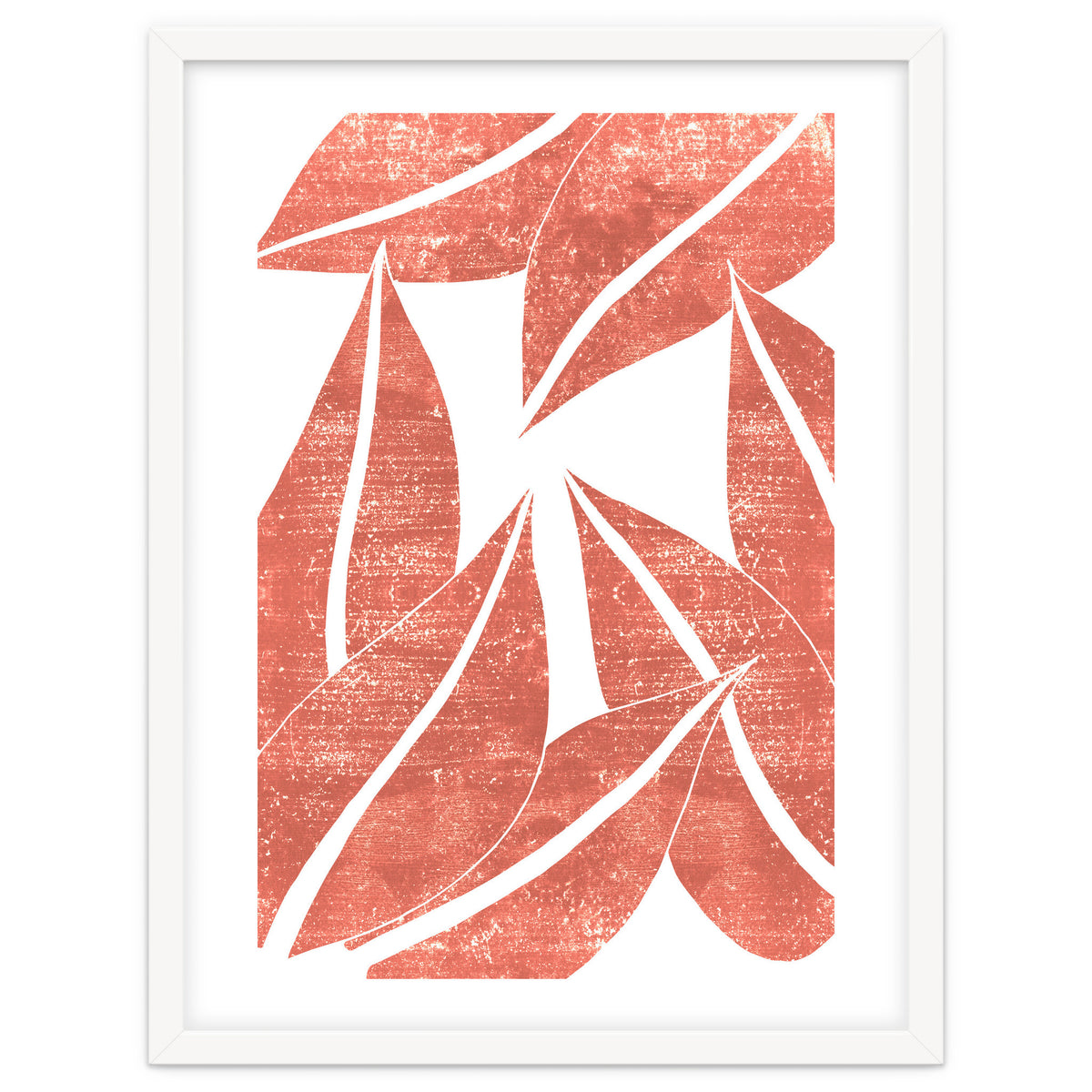 Abstract Terracotta Leaves 1 - Burnt Orange