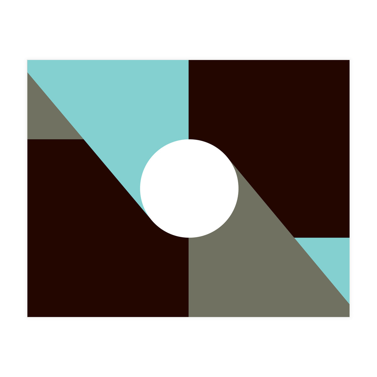 Geometric Shapes No. 29 - baby blue & grey (Print Only)