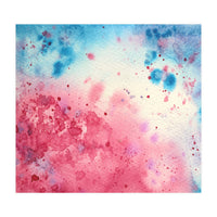 When pink meets blue || abstract watercolor (Print Only)