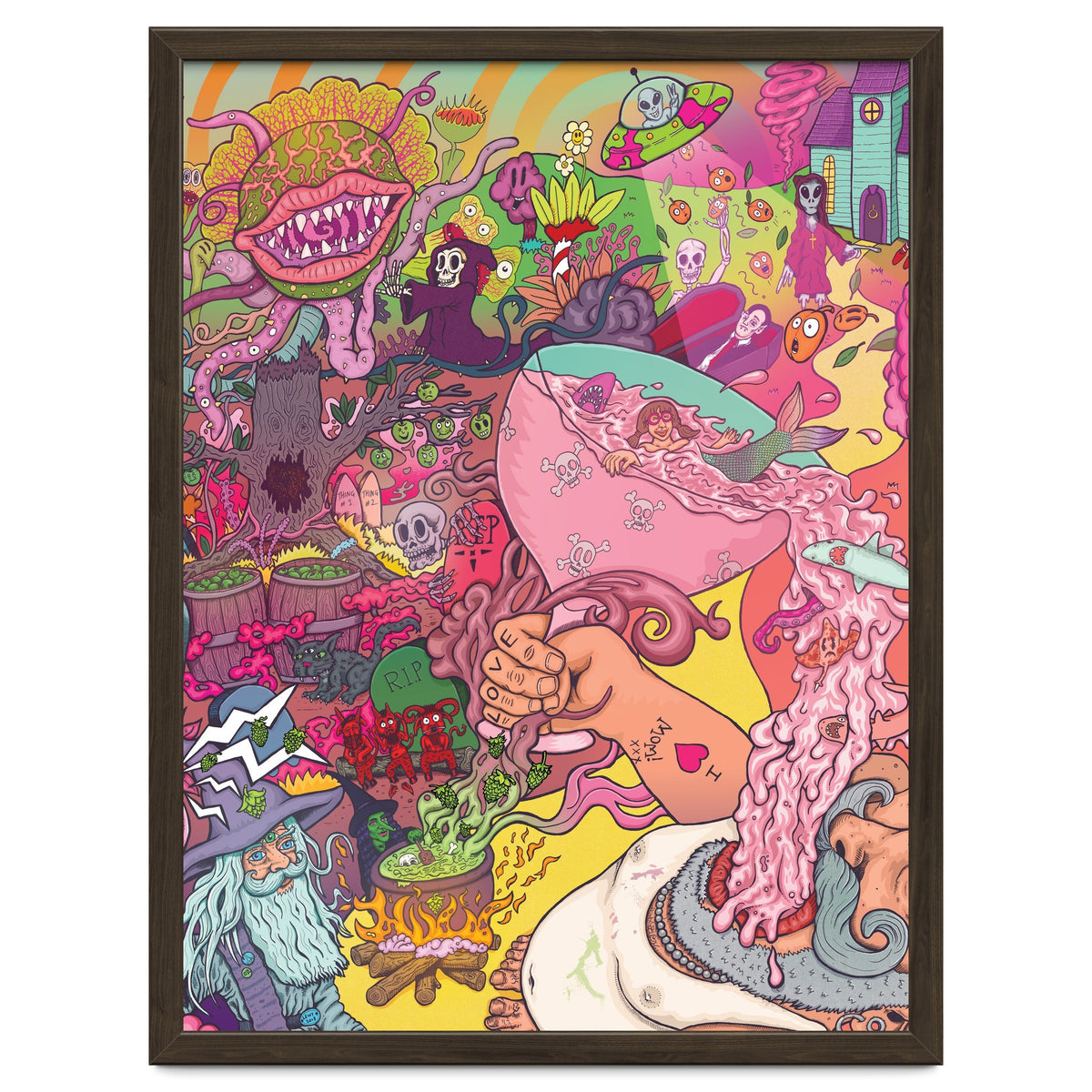 Abbeydale Brewery Collab Series Full Illustration - Yeastie Boys UK, Northern Monk, Origins Fyne Ales, Haand, Brew York and Black Jack Brewery.