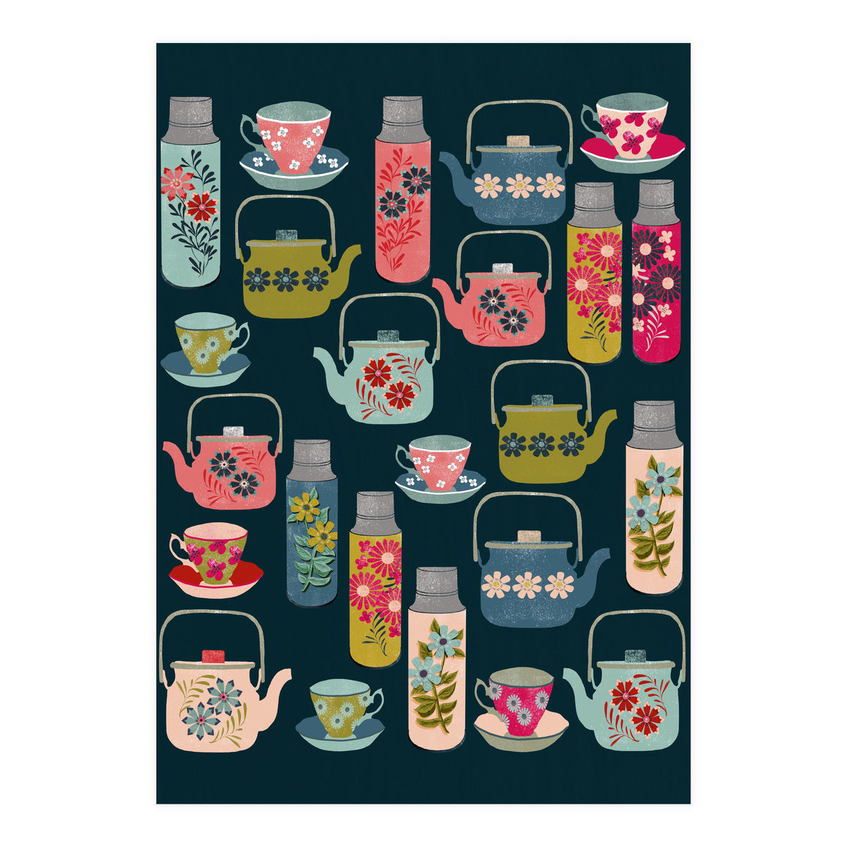 Vintage Thermos and Teapots (Print Only)