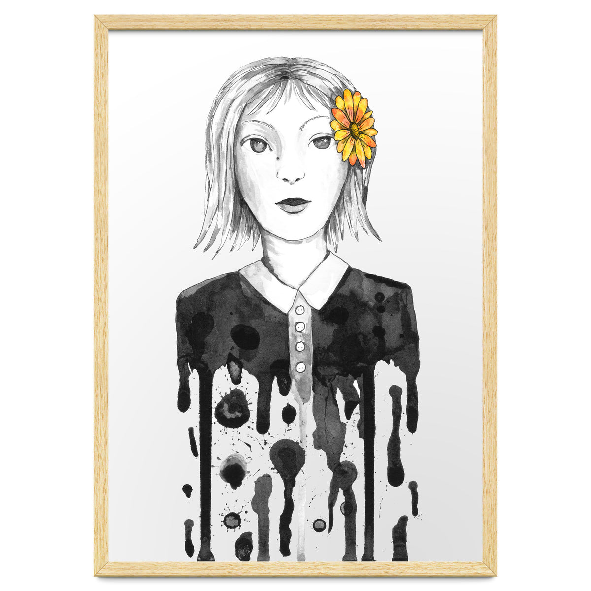 Flower dripping girl